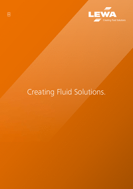 Creating fluid solutions - Company brochure LEWA Group