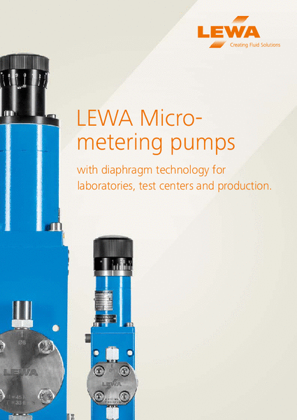 LEWA Micrometering pumps (EN)