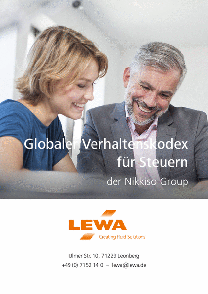 Globaler Verhaltenskodex für Steuern der Nikkiso Group (DE)